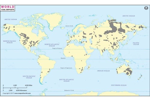 World Coal Deposits Map