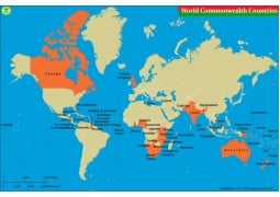 Commonwealth Countries Map - Digital File