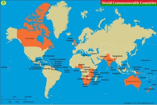 Commonwealth Countries Map