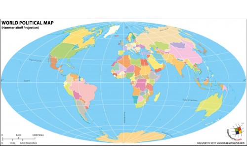 World Map in Aitoff Projection