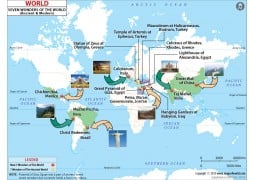 Seven Wonders World Map - Digital File
