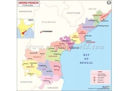 Andhra Pradesh District Map - Digital File