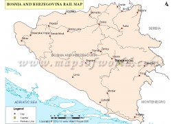 Bosnia Rail Map - Digital File