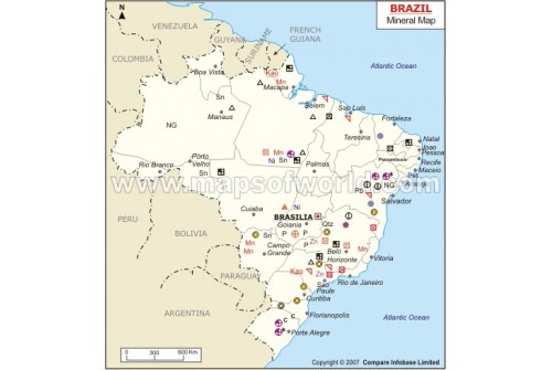Brazil Minerals Map