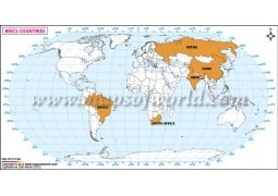 BRICS Countries Map - Digital File