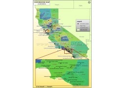 California Map with Universities and Colleges - Digital File