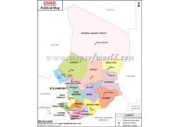 Political Map of Chad - Digital File