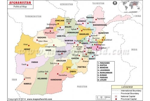 Afghanistan Political Map