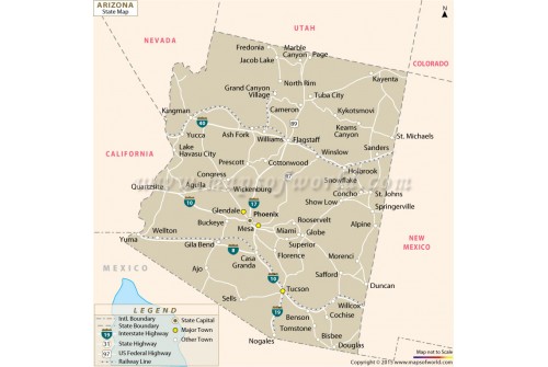 Arizona State Map 