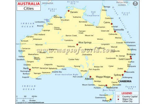 Australia Map with Cities
