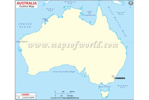 Australia Outline Map 