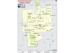 California Institute of Technology Caltech Pasadena Map - Digital File