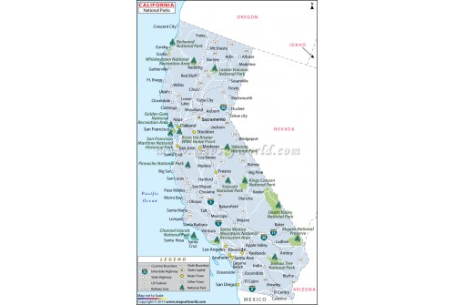 California National Parks Map