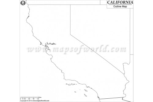 Outline Map of California