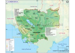Cambodia Map - Digital File