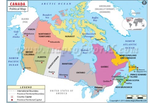 Canada Political Map 