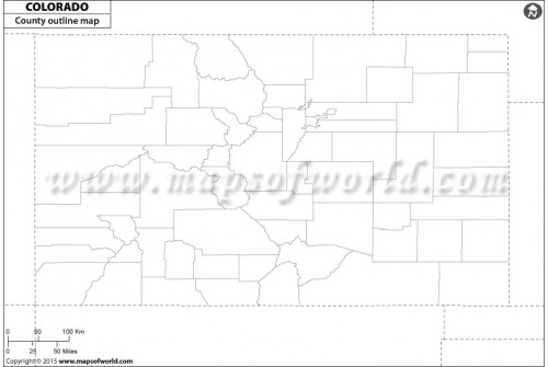 Colorado County Outline Map