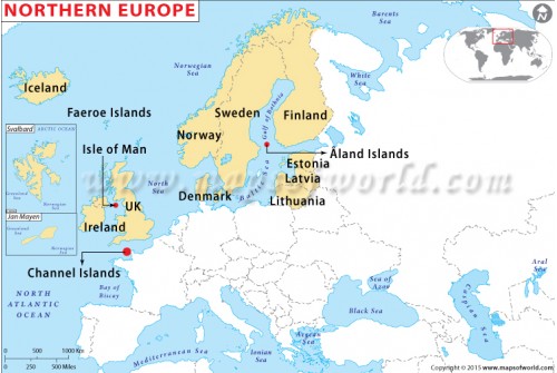Europe Northern Region Map