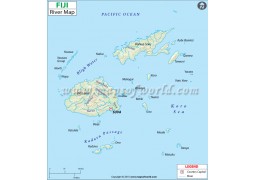 Fiji River Map - Digital File