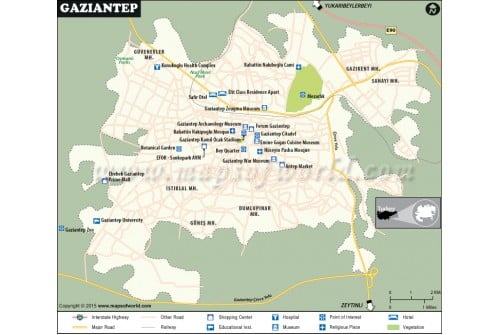 Gaziantep City Map