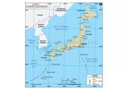 Japan Latitude and Longitude Map - Digital File