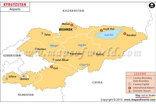 Kyrgyzstan Airport Map
