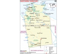 Map of Northern Territory Australia - Digital File