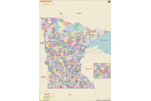 Minnesota Zip Code Map