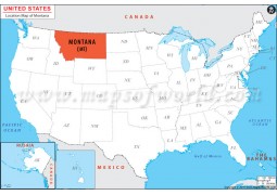 Montana Location Map - Digital File