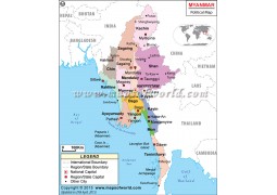 Political Map of Myanmar - Digital File