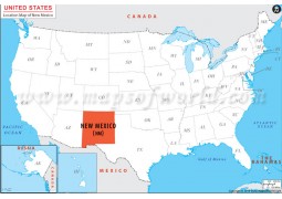 New Mexico Location Map - Digital File