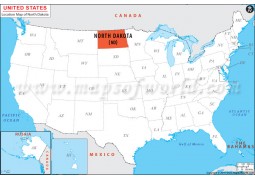 North Dakota Location Map - Digital File