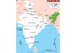 North East India Map - Digital File