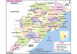 Orissa District Map - Digital File