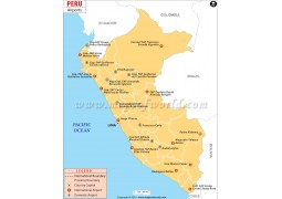 Peru Airports Map - Digital File