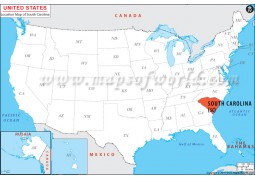 South Carolina Location Map - Digital File