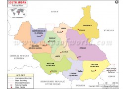 Political Map of South Sudan - Digital File