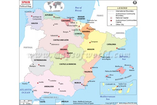 Political Map of Spain