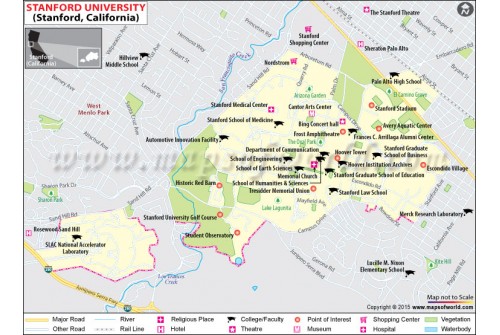 Stanford University California Map