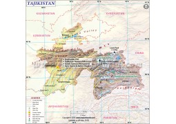 Tajikistan Map - Digital File
