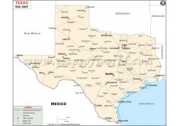 Texas Rail Map - Digital File