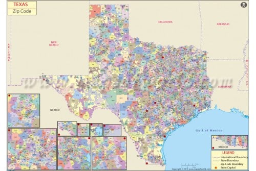 Texas Zip Code Map