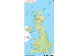 UK Mountains and Hill Ranges Map - Digital File