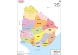 Political Map of Uruguay - Digital File