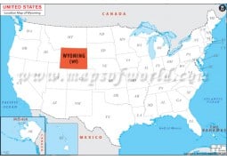 Wyoming Location Map - Digital File