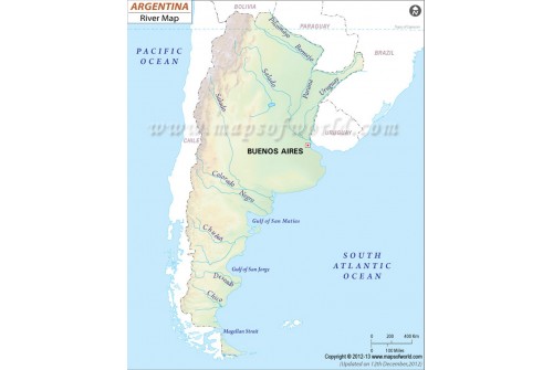 Argentina River Map