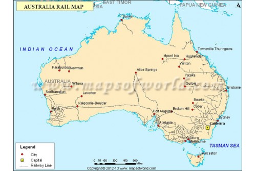 Australia Rail Map