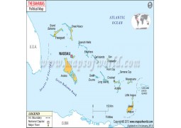 Political Map of The Bahamas - Digital File