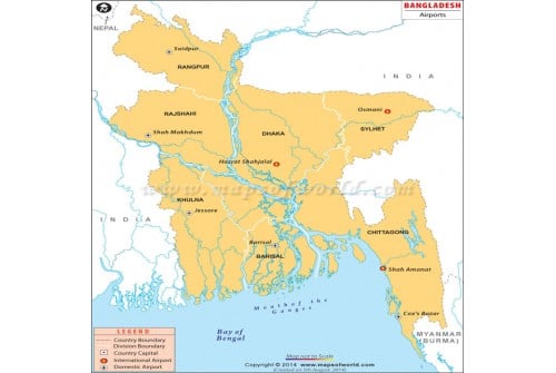 Bangladesh Airports Map