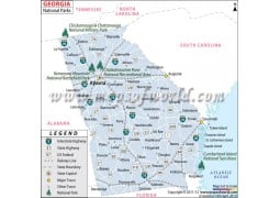 Georgia National Parks Map - Digital File